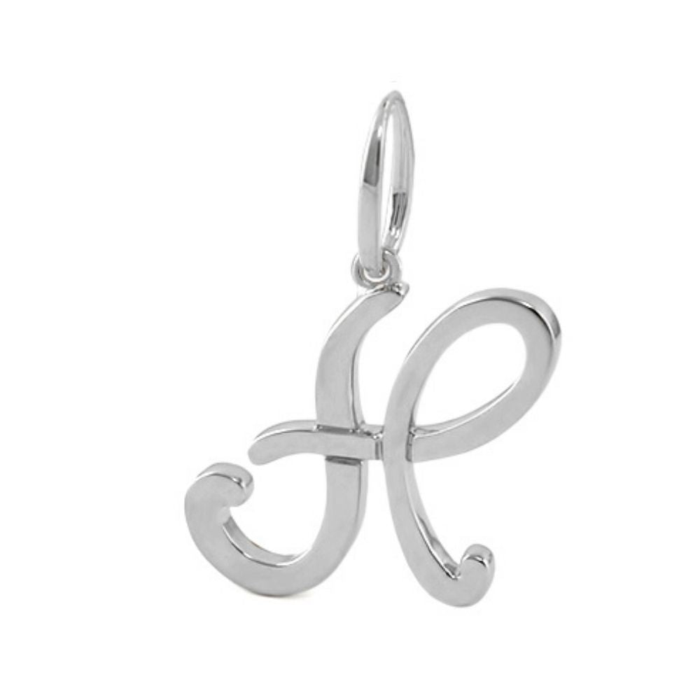 Lolo Initial Pendant Script Letter in silver by Lauren G Adams, charms & pendants on Tampa Home & Garden Store