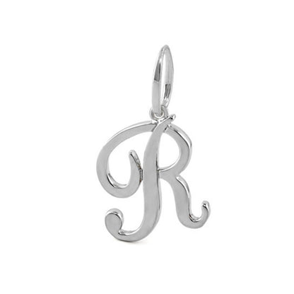 Silver Lolo Initial Pendant script letter R charm by Lauren G Adams on Tampa Home & Garden Store