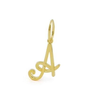 Lolo Initial Pendant Script Letter A in gold-tone, Lauren G Adams Charms & Pendants on Tampa Home & Garden Store