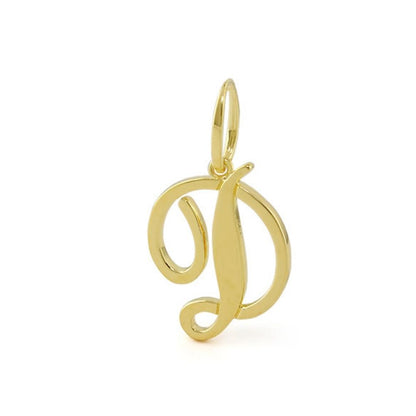 Lolo Initial Pendant D script letter charm gold tone, Lauren G Adams, Charms & Pendants on Tampa Home & Garden Store