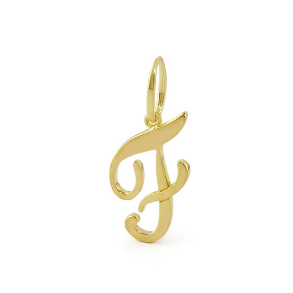 Lolo Initial Pendant script letter charm in gold by Lauren G Adams, Charms & Pendants on Tampa Home & Garden Store