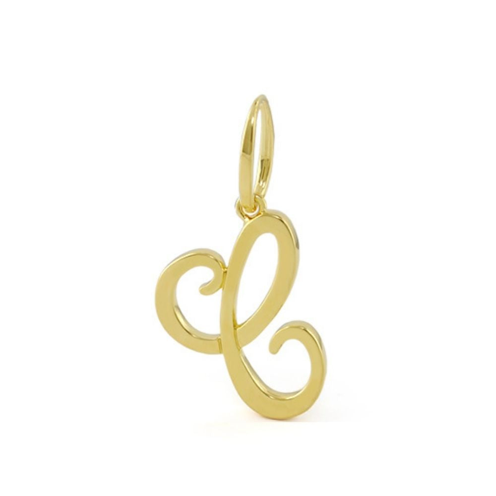 Lolo Initial Pendant Script Letter Lauren G Adams gold-tone charm on Tampa Home & Garden Store