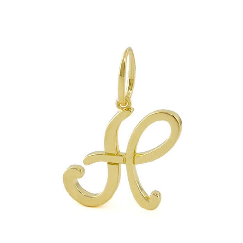 Lolo Initial Pendant script letter gold charm by Lauren G Adams on Tampa Home & Garden Store