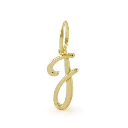 Lolo Initial Pendant Script Letter gold charm by Lauren G Adams on Tampa Home & Garden Store