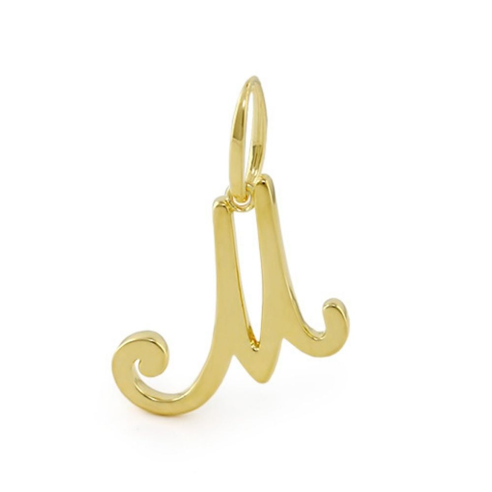 Lolo Initial Pendant Script Letter gold charm pendant by Lauren G Adams on Tampa Home & Garden Store