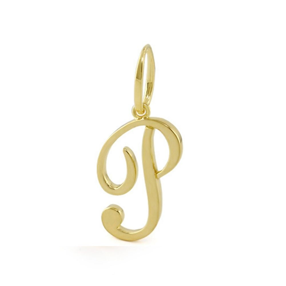 Lolo Initial Pendant script letter charm gold-tone by Lauren G Adams on Tampa Home & Garden Store