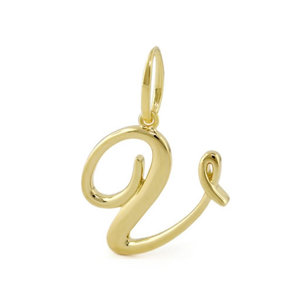 Lolo Initial Pendant Script Letter gold-tone charm by Lauren G Adams Charms & Pendants on Tampa Home & Garden Store