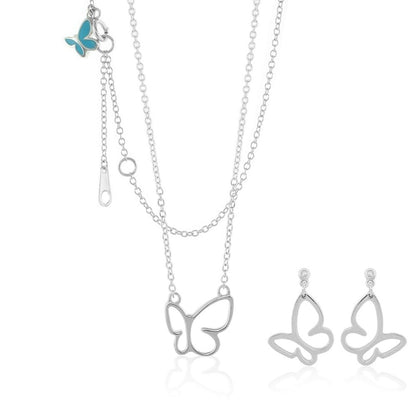 Butterfly necklace & earrings set with pendant and butterfly studs Lauren G Adams on Tampa Home & Garden Store
