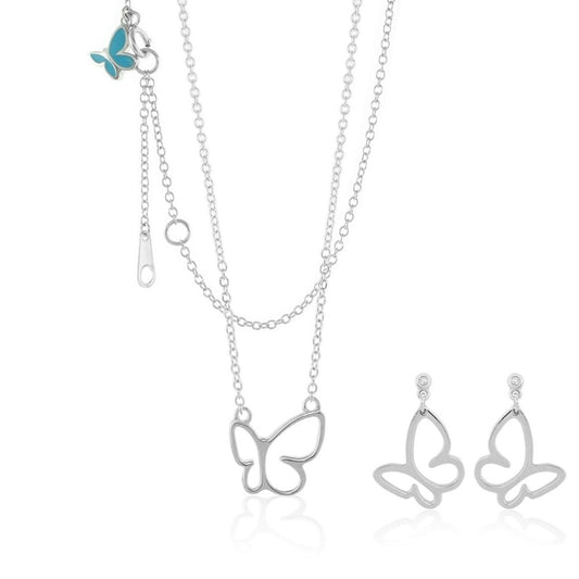 Butterfly necklace & earrings set with pendant and butterfly studs Lauren G Adams on Tampa Home & Garden Store