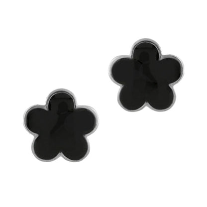 Daisy Love flower stud earrings in black enamel by Lauren G Adams, 2-pc set on Tampa Home & Garden Store