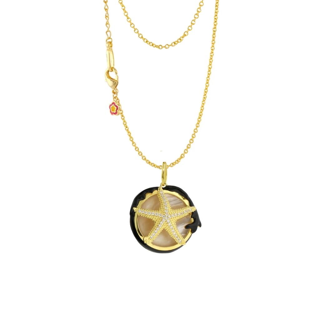 Pretty Little Things Starfish Necklace by Lauren G Adams, gold-tone chain with crystal starfish on Tampa Home & Garden Store