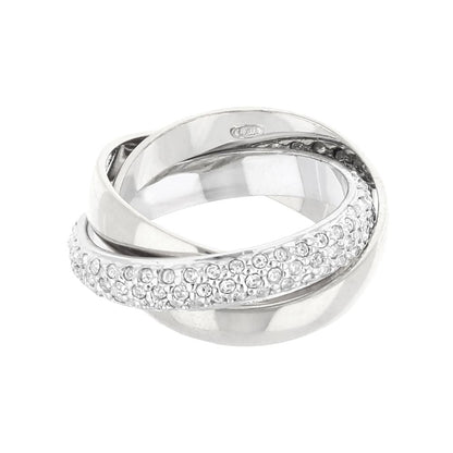 Glamour Pave Stackable Ring with pavé crystals on a silver-tone band by Lauren G Adams on Tampa Home & Garden Store