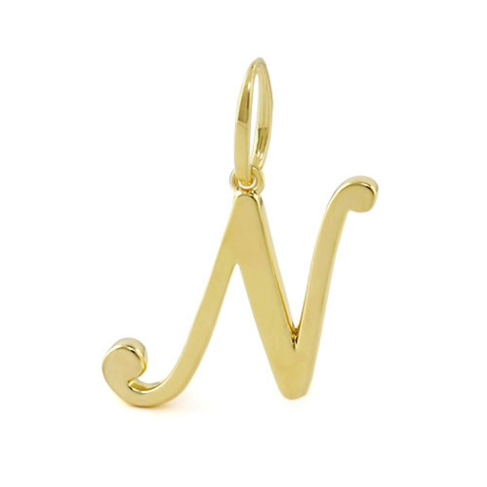Lolo Initial Pendant N script letter gold charm pendant by Lauren G Adams on Tampa Home & Garden Store