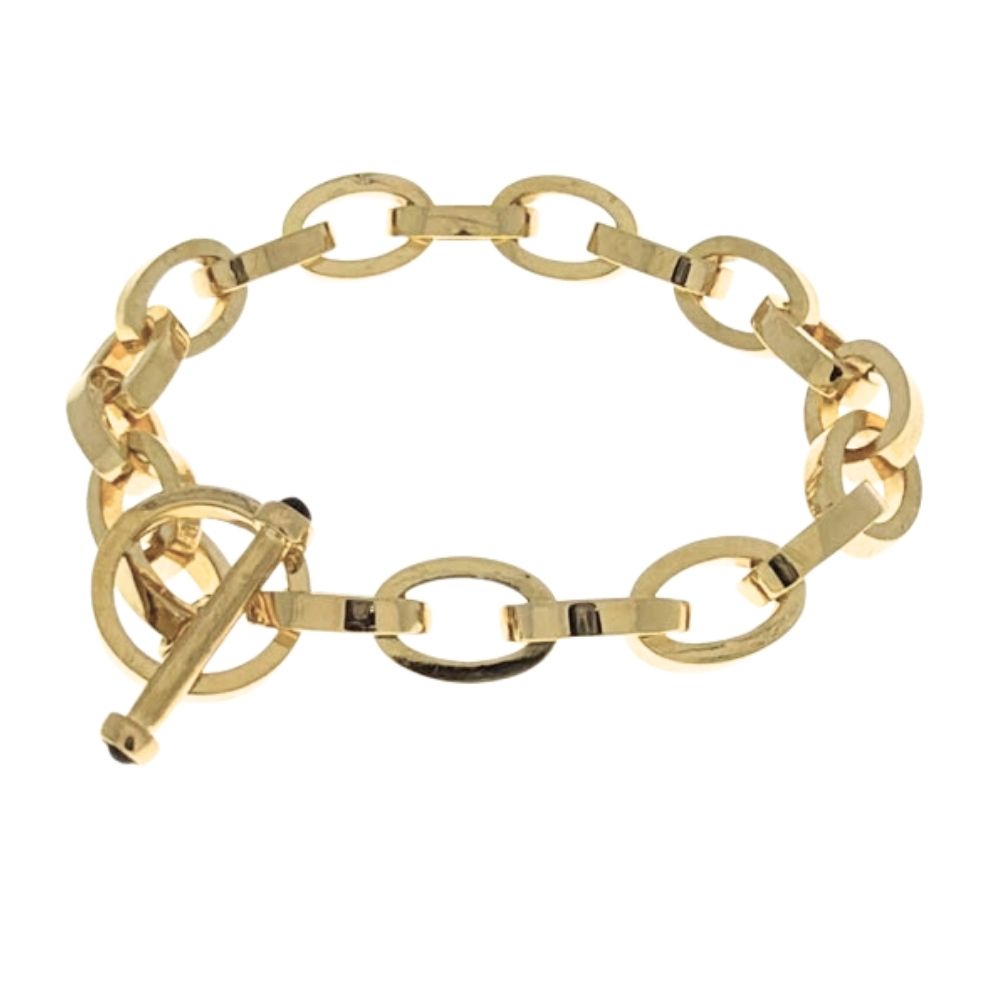 Chain link bracelet by Lauren G Adams with gold-tone toggle clasp on Tampa Home & Garden Store