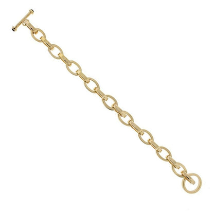 Chain Link Charm Bracelet by Lauren G Adams, gold-tone links with toggle clasp on Tampa Home & Garden Store
