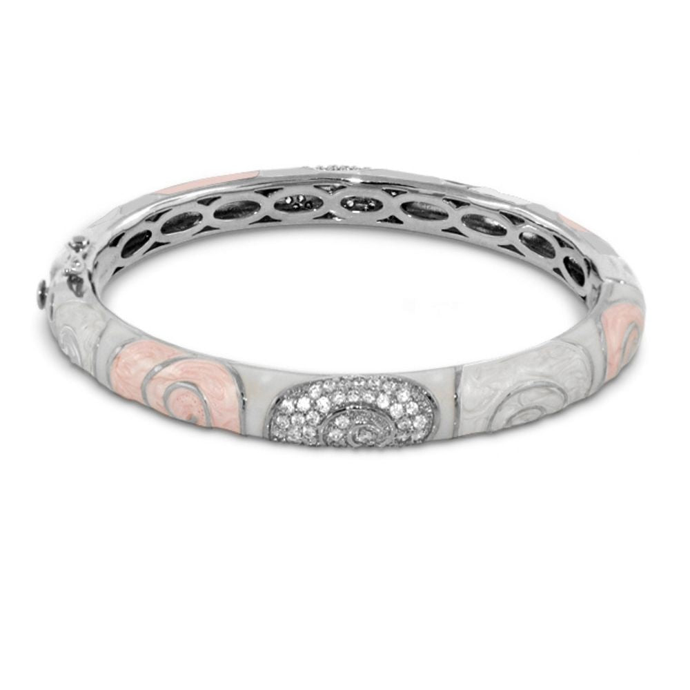 Signature Swirl Bangle by Lauren G Adams bracelet with enamel swirls and pavé accent on Tampa Home & Garden Store