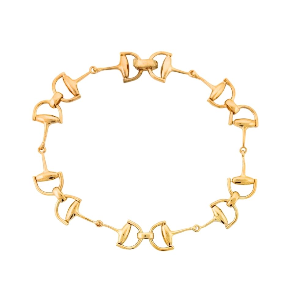 Equestrian Stirrup Anklet by Lauren G Adams in gold-tone finish on Tampa Home & Garden Store