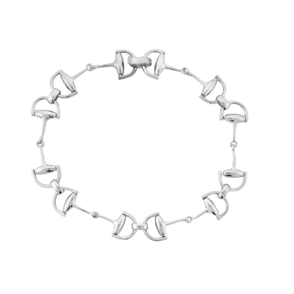 Equestrian Stirrup Anklet by Lauren G Adams, sterling silver with sculpted stirrup links on Tampa Home & Garden Store