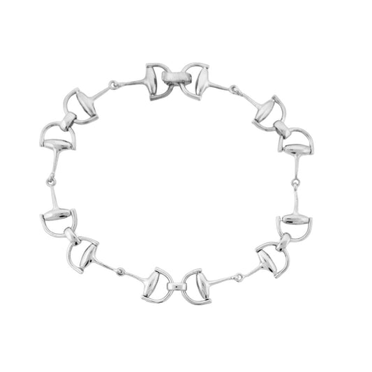 Equestrian Stirrup Anklet by Lauren G Adams, sterling silver with sculpted stirrup links on Tampa Home & Garden Store