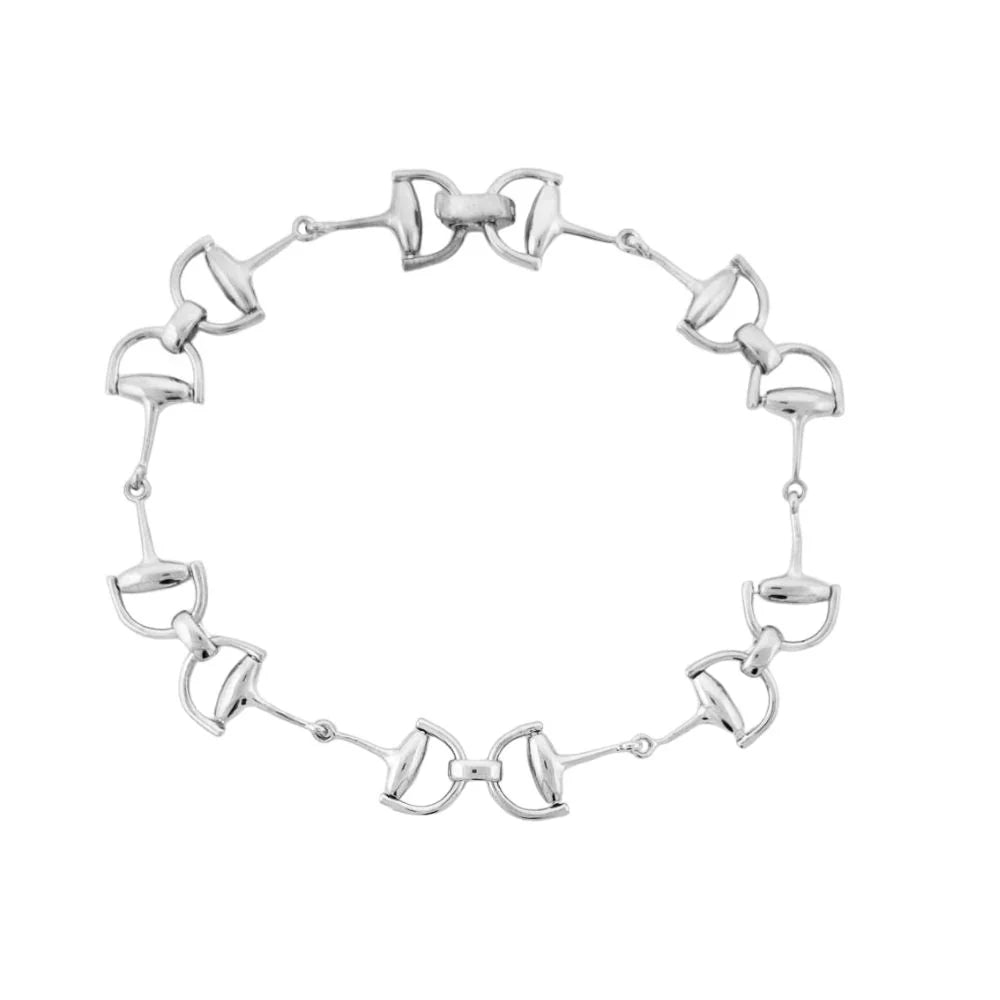 Equestrian Stirrup Anklet in sterling silver by Lauren G Adams with stirrup-link charms on Tampa Home & Garden Store