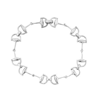 Equestrian Stirrup Anklet in sterling silver by Lauren G Adams with stirrup-link charms on Tampa Home & Garden Store