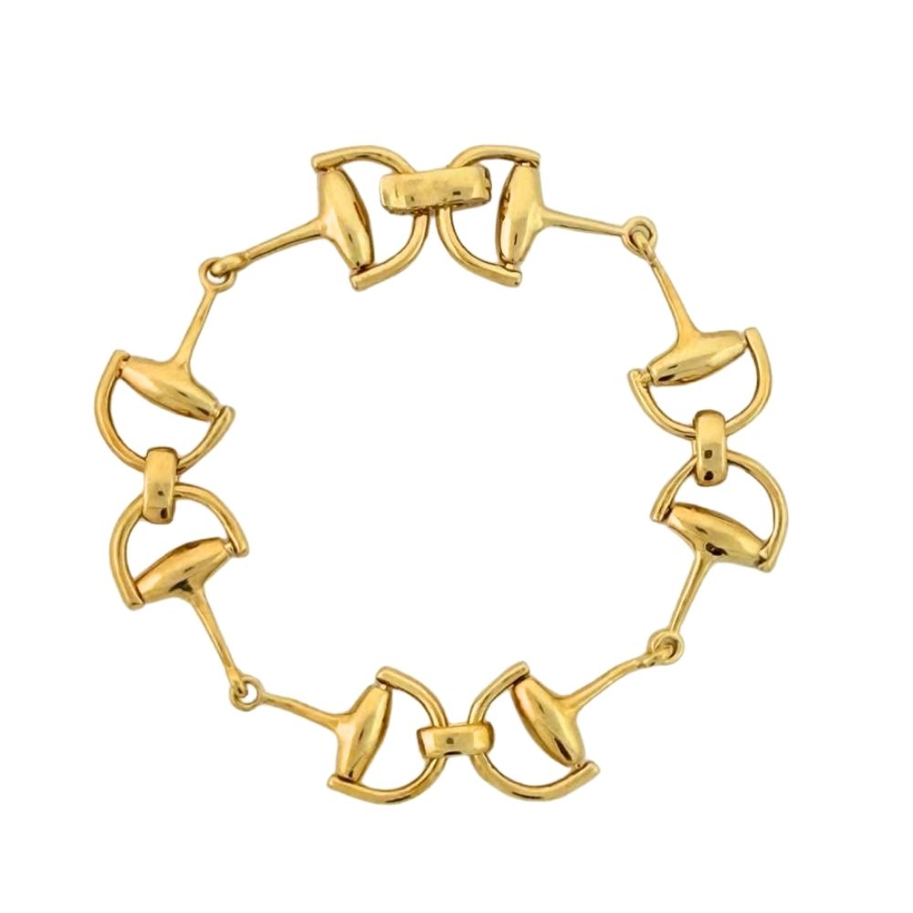 Equestrian Stirrup Charm and Slim Bar Bracelet