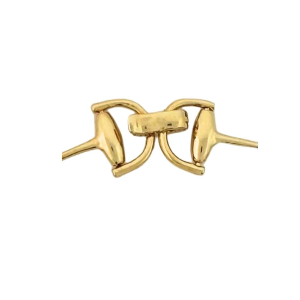 Equestrian Stirrup Charm and Slim Bar Bracelet