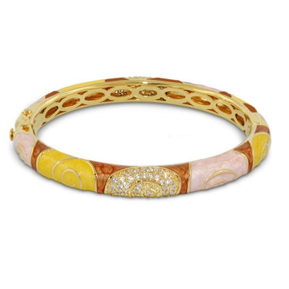 Signature Swirl Enamel Bangle and Gold Plating