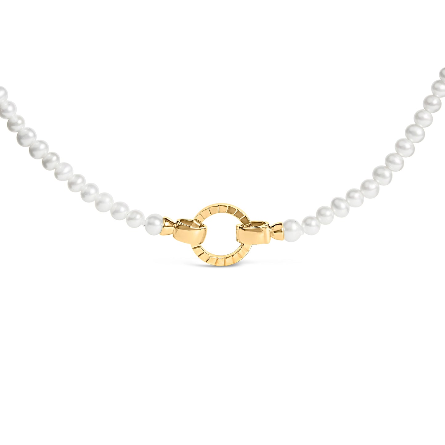 18K yellow gold vermeil pearl strand necklace with infinity clasp by Bids.com on Tampa Home & Garden Store