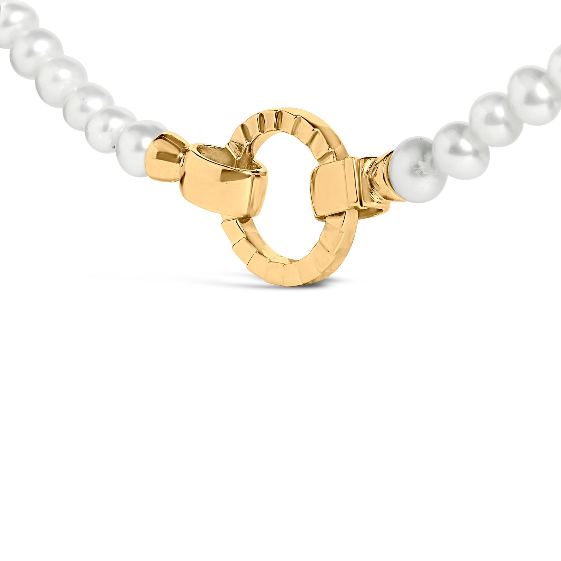 Pearl strand necklace 18K yellow gold vermeil with infinity clasp on Tampa Home & Garden Store