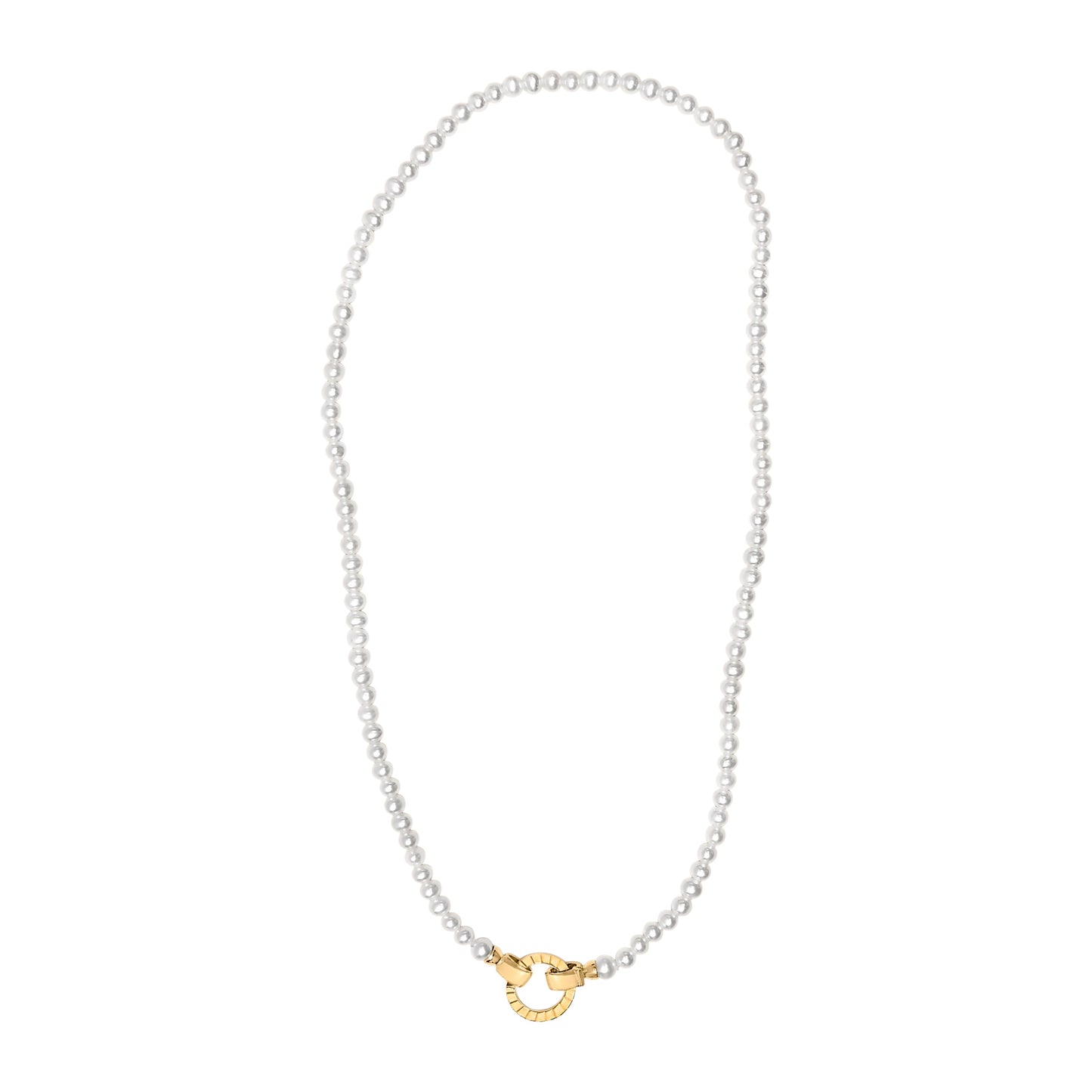 18K yellow gold vermeil pearl strand infinity necklace with gold infinity clasp by Bids.com on Tampa Home & Garden Store