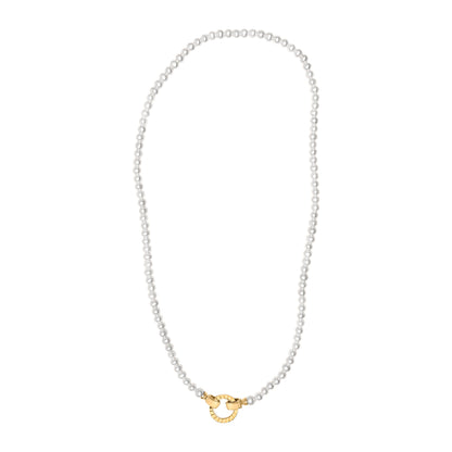 18K yellow gold vermeil pearl strand infinity necklace with gold infinity clasp by Bids.com on Tampa Home & Garden Store