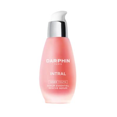 Darphin Intral Inner Youth Rescue Serum bottle with pink gradient finish, pump top, 1.01 fl oz on Tampa Home & Garden Store