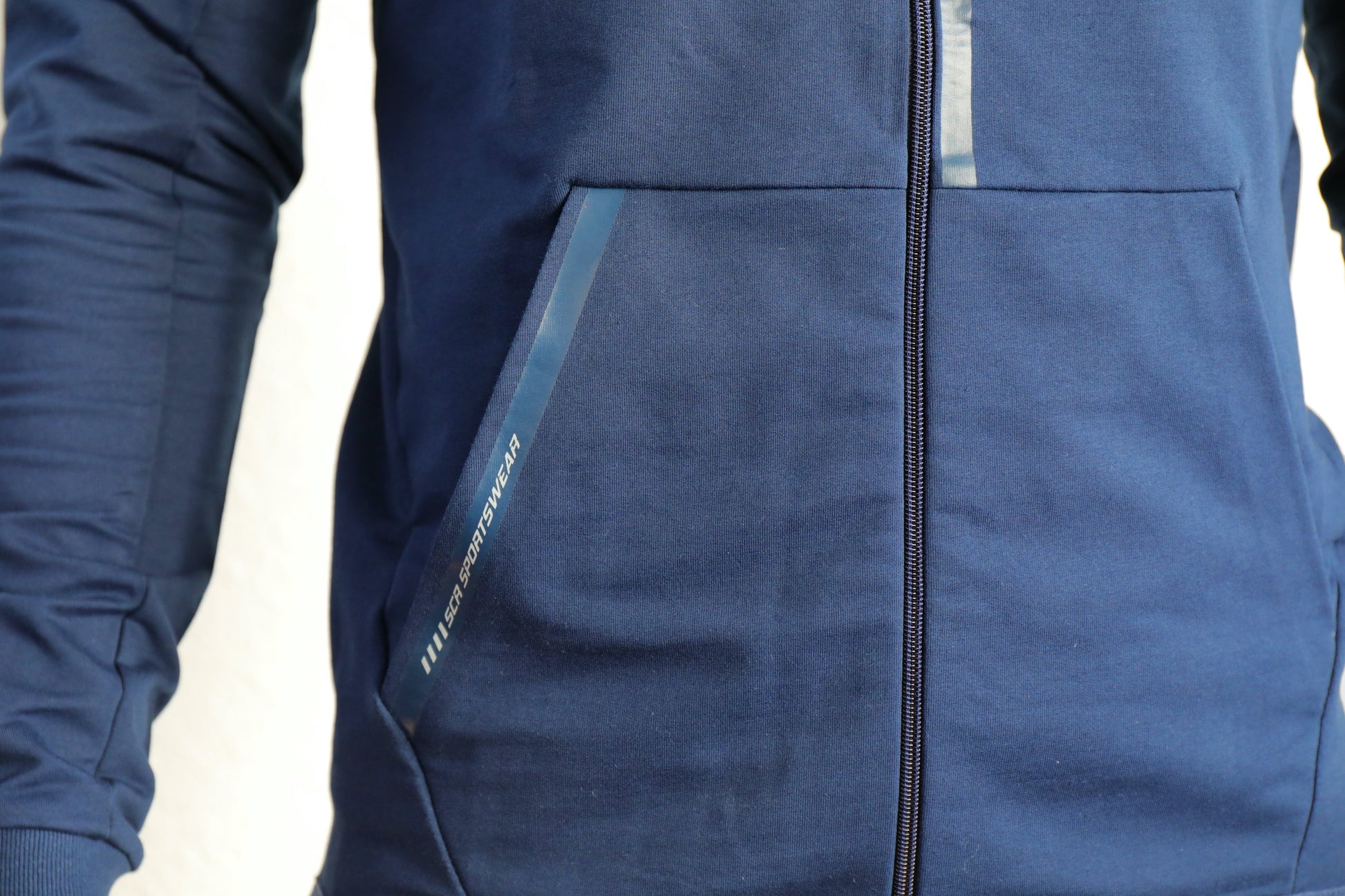 All-Day Comfort Hooded Sweatshirt Slim Fit navy zipfront hoodie with pocket SCR Sportswear on Tampa Home & Garden Store