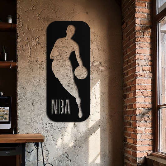 NBA Basketball Player Silhouette Metal Wall Art – Iconic Sports Decor for Game Rooms- KAF676 - Tampa Home & Garden Store