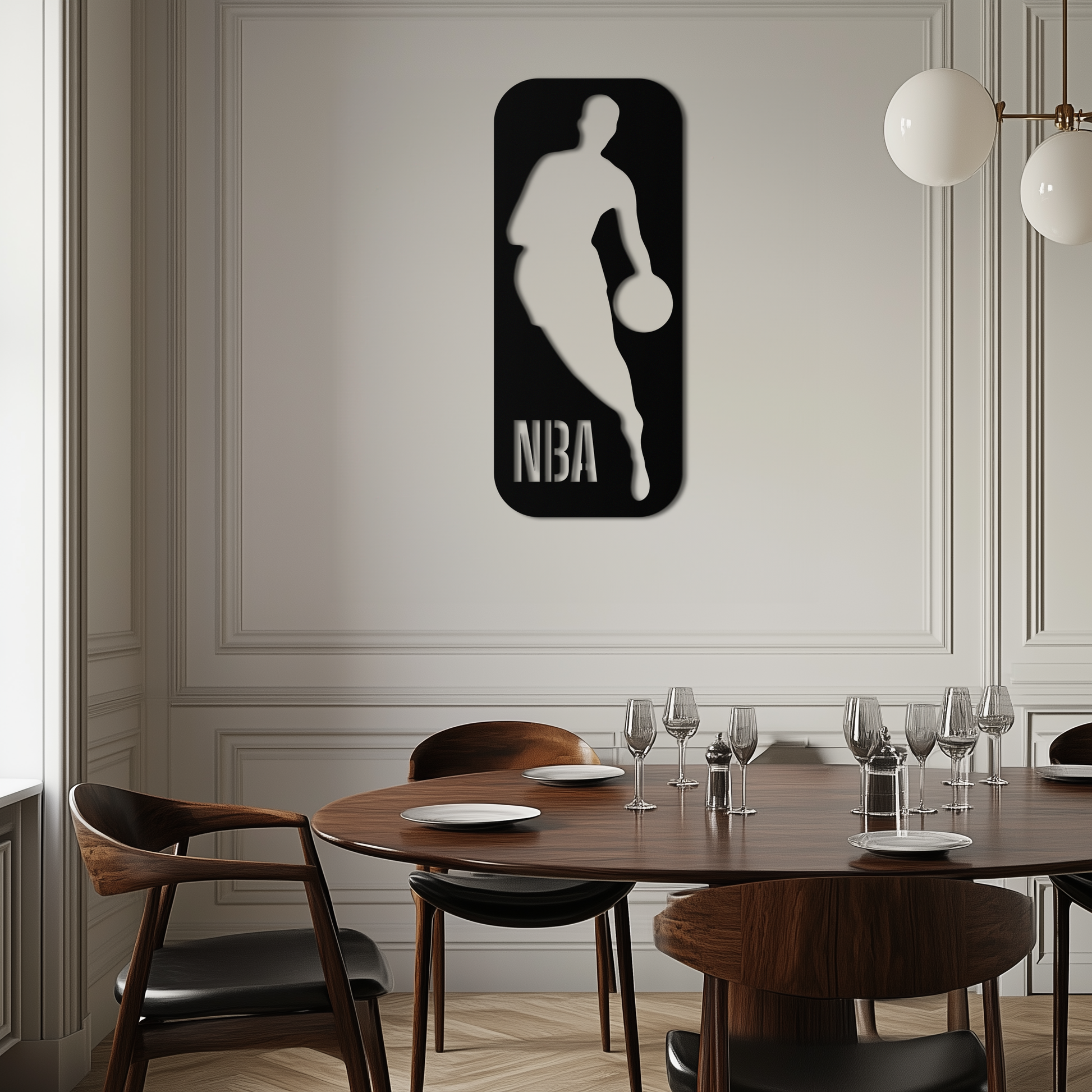 NBA Basketball Player Silhouette Metal Wall Art – Iconic Sports Decor for Game Rooms- KAF676 - Tampa Home & Garden Store