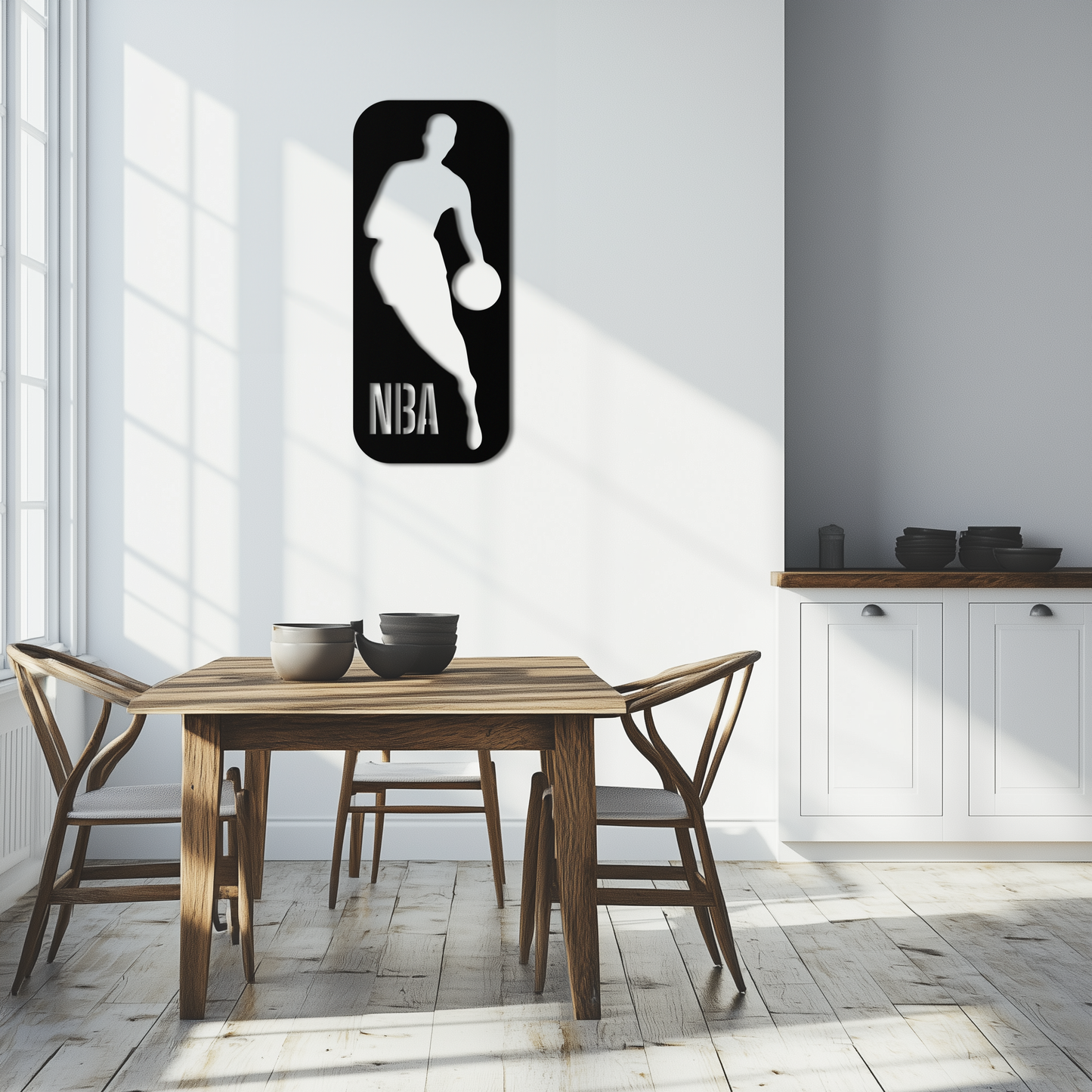 NBA Basketball Player Silhouette Metal Wall Art – Iconic Sports Decor for Game Rooms- KAF676 - Tampa Home & Garden Store