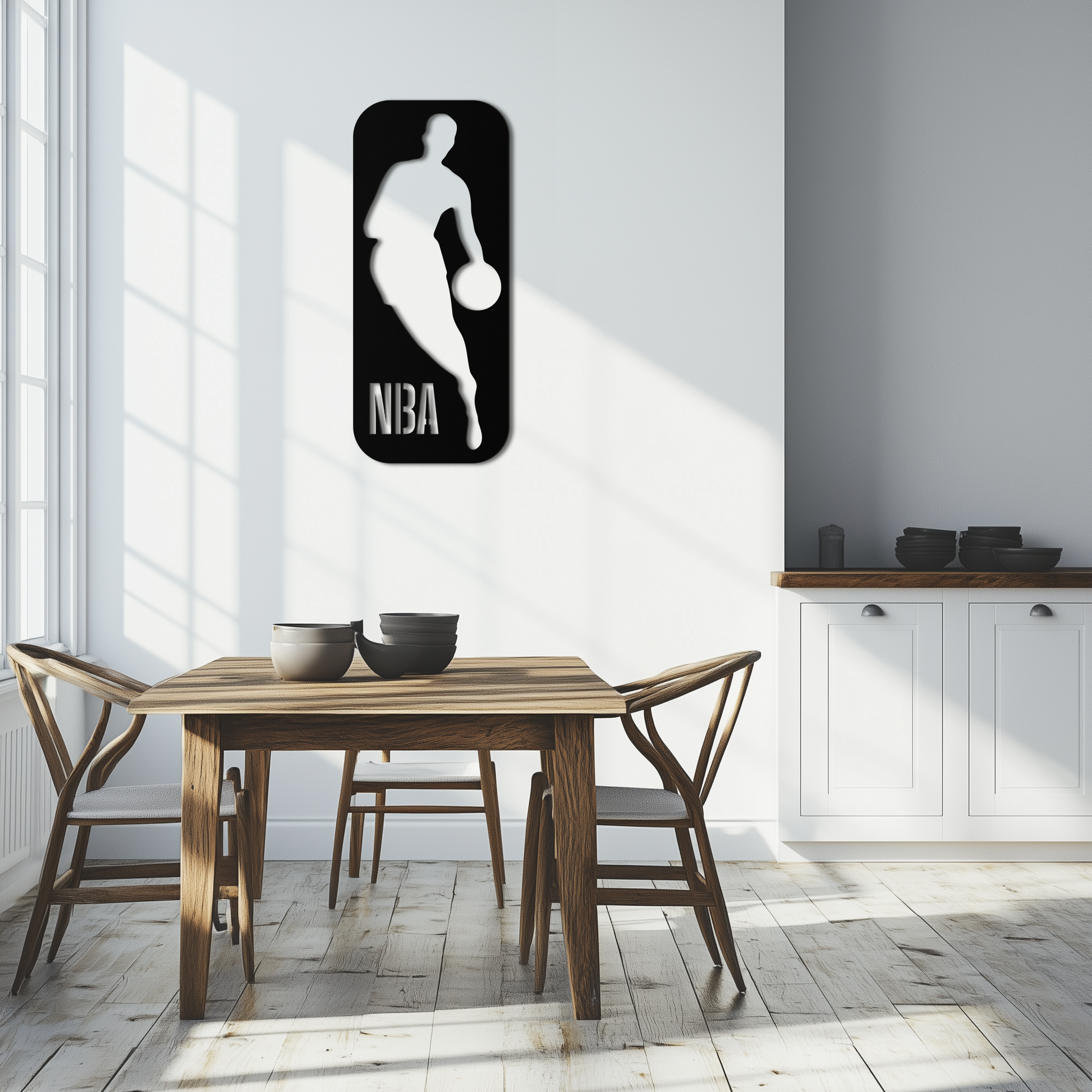 NBA Basketball Player Silhouette Metal Wall Art – Iconic Sports Decor for Game Rooms- KAF676 - Tampa Home & Garden Store