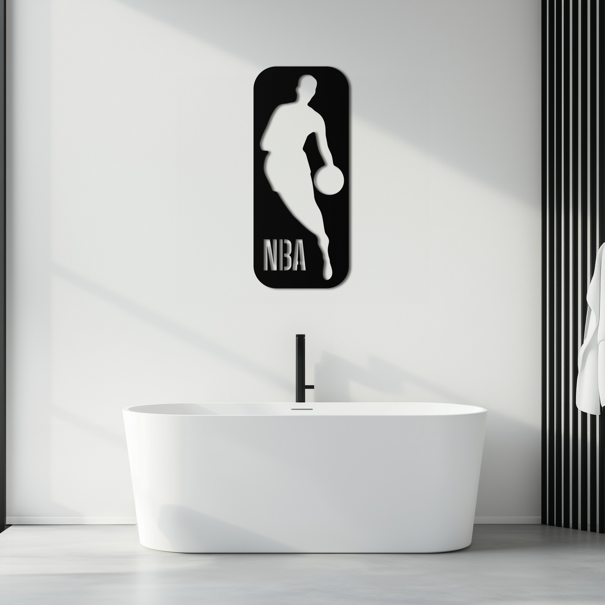 NBA Basketball Player Silhouette Metal Wall Art – Iconic Sports Decor for Game Rooms- KAF676 - Tampa Home & Garden Store