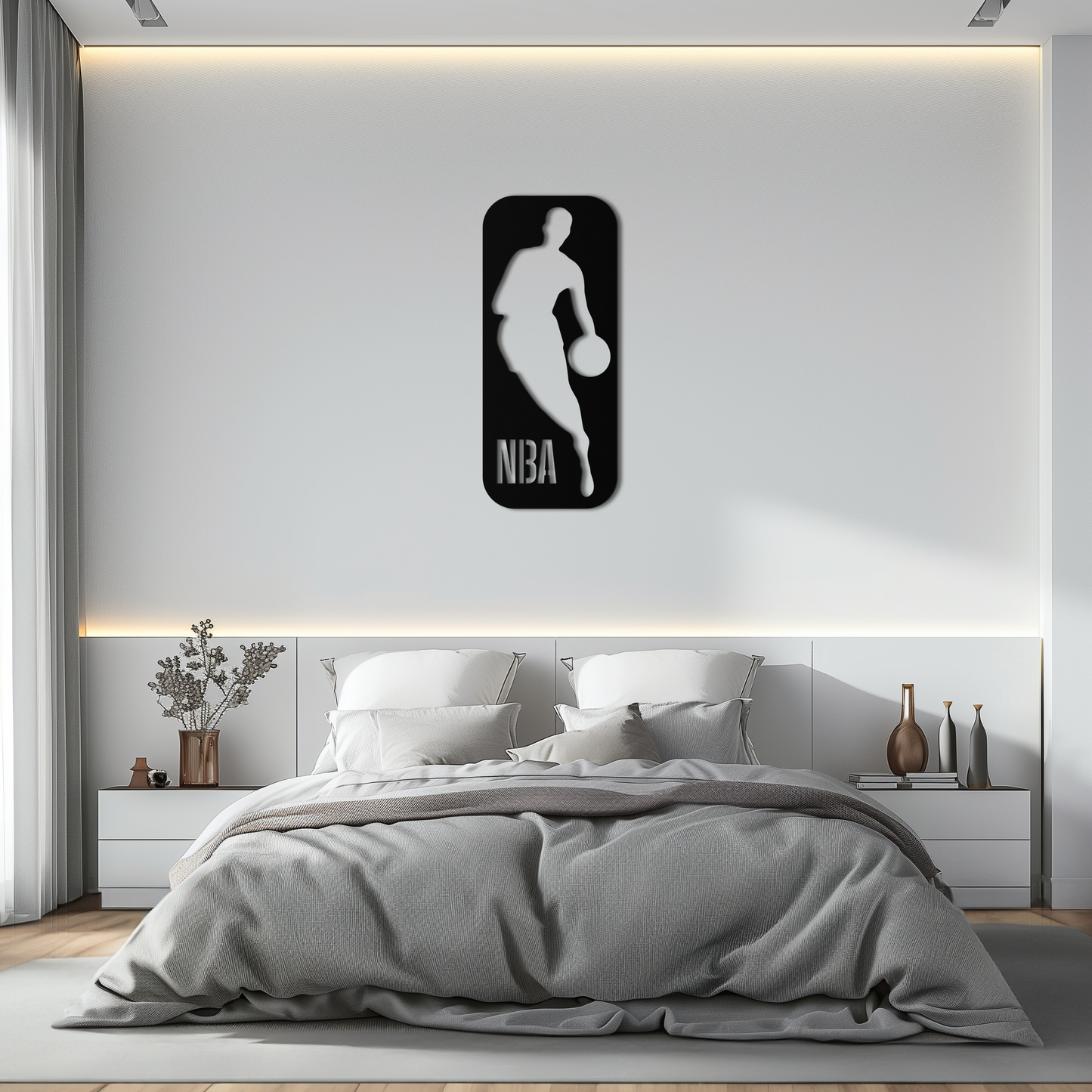 NBA Basketball Player Silhouette Metal Wall Art – Iconic Sports Decor for Game Rooms- KAF676 - Tampa Home & Garden Store