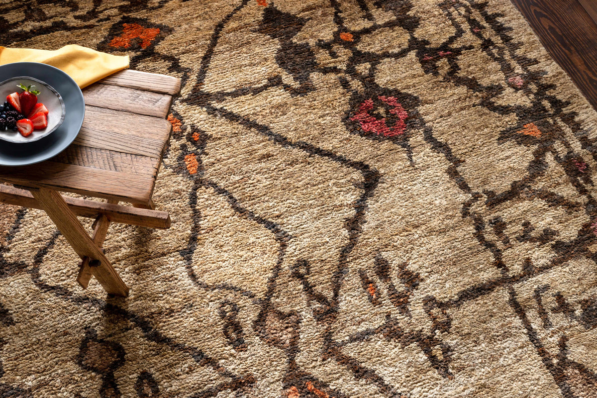 Neeses Premium Jute Rug beige with textured geometric pattern by Boutique Rugs on Tampa Home & Garden Store