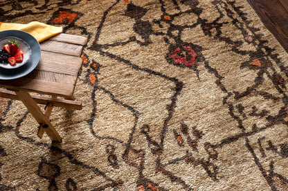 Neeses Premium Jute Rug beige with textured geometric pattern by Boutique Rugs on Tampa Home & Garden Store