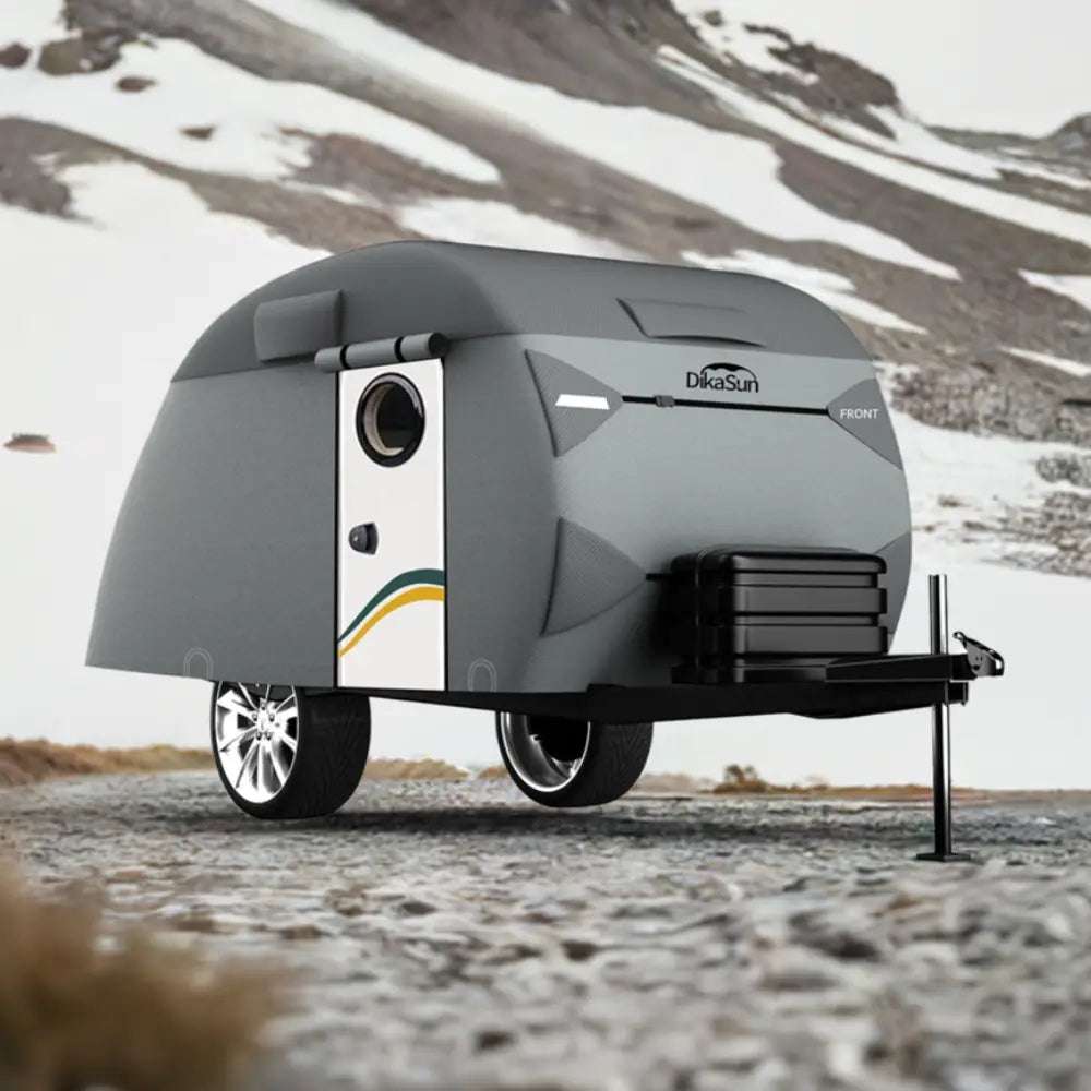 Teardrop trailer cover gray 7-layer waterproof Dikasun Outdoor on Tampa Home & Garden Store