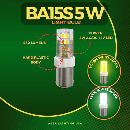 BA15S Bayonet Style LED Capsule 12V Energy Efficient 1156 Light Bulb