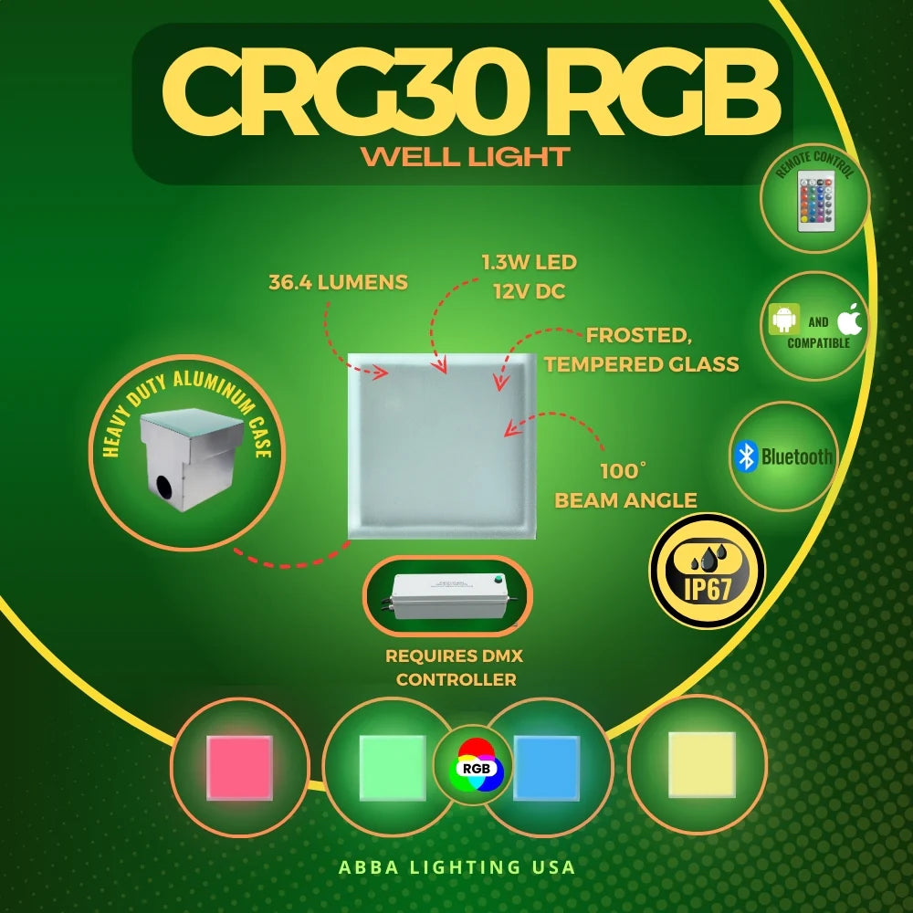 In Ground Paver Light Square CRG30 | Low Voltage RGBW LED
