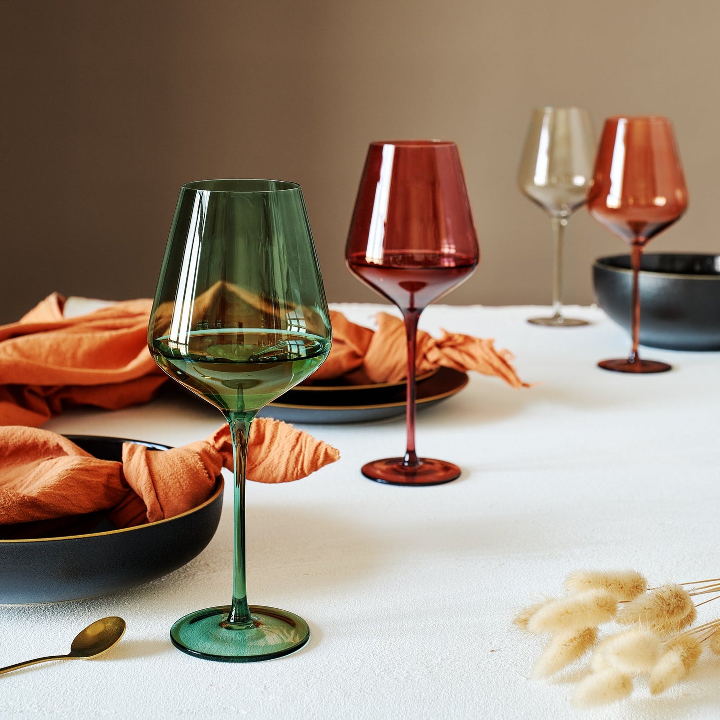 Tonal Stemmed Wine Glasses and the Gift Set