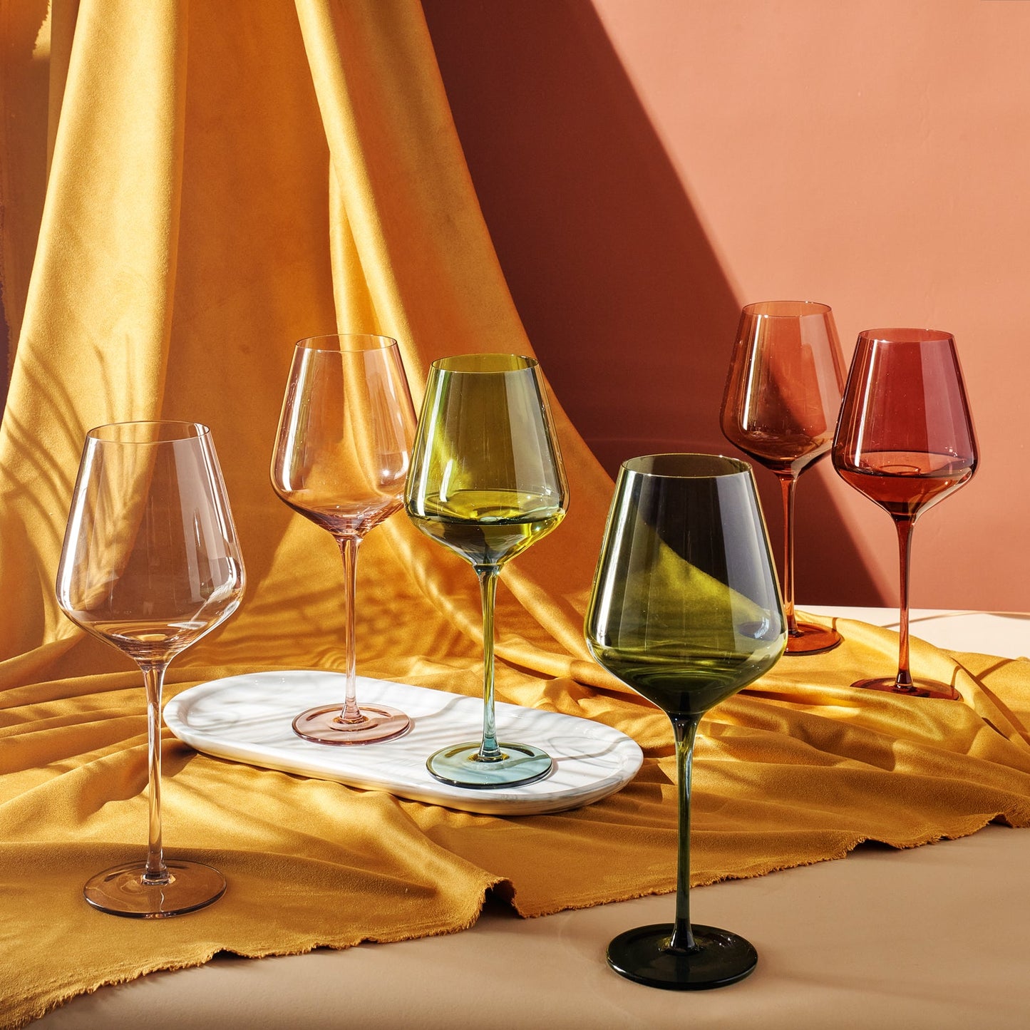 Tonal Stemmed Wine Glasses and the Gift Set