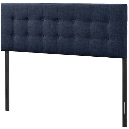 Full size Navy Fabric Modern Upholstered Headboard - Tampa Home & Garden Store