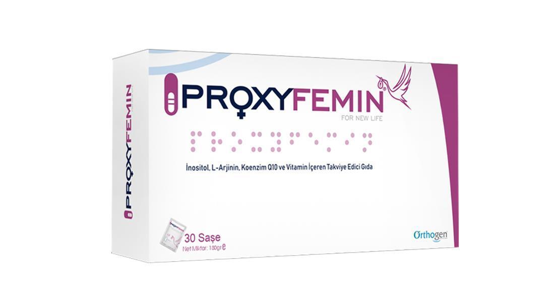 ProxyFemin vitamin supplement box with 30 sachets, white and pink branding Beauty Care Bag on Tampa Home & Garden Store
