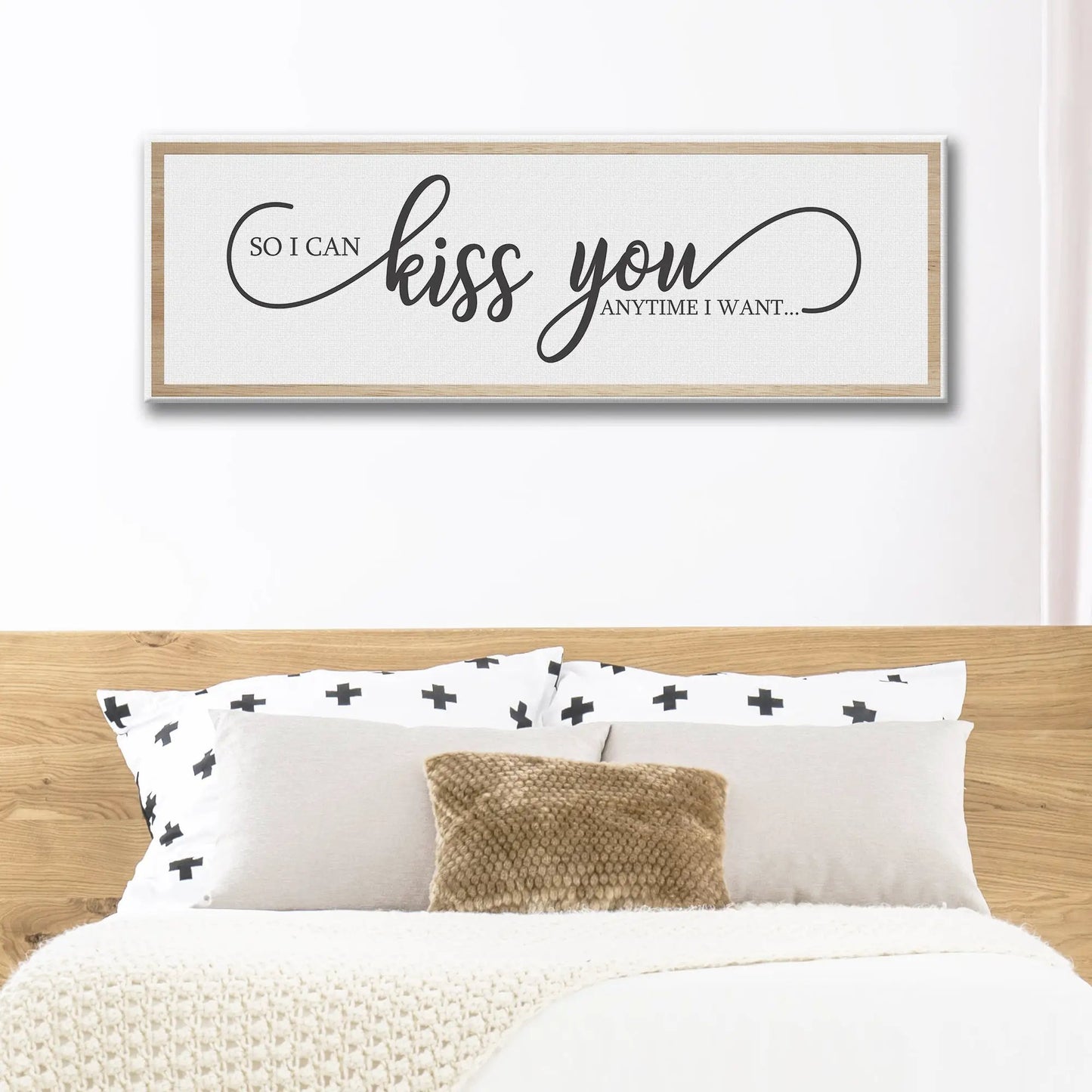 Tailored Canvases canvas sign with script So I can kiss you anytime I want... on Tampa Home & Garden Store